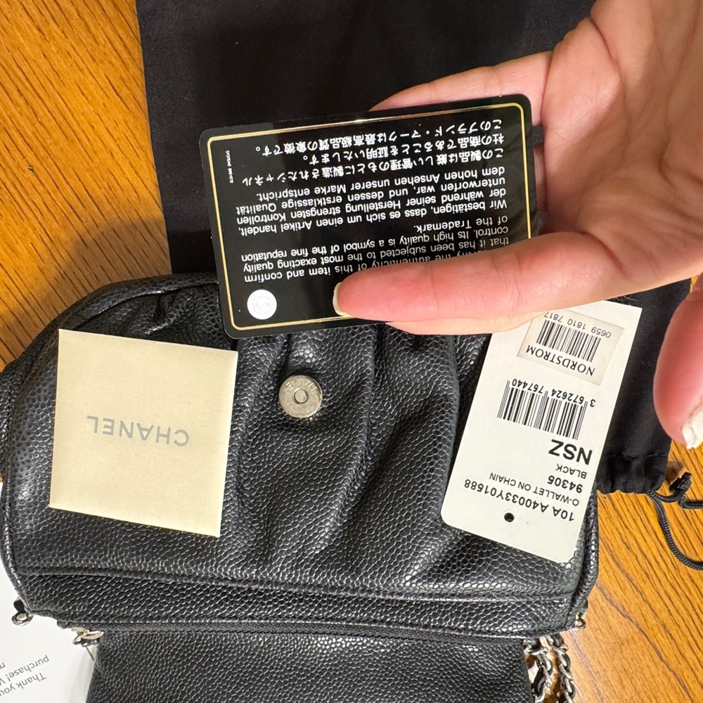 CHANEL Black Leather Wallet on Chain Bag - Picture 3 of 12